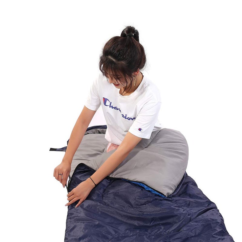 SWTMERRY Sleeping Bag 3 Seasons (Summer, Spring, Fall) Warm & Cool Weather - Lightweight,Waterproof Indoor & Outdoor Use for Camping Hiking, Backpacking and Survival (Navy Blue) - Image 5